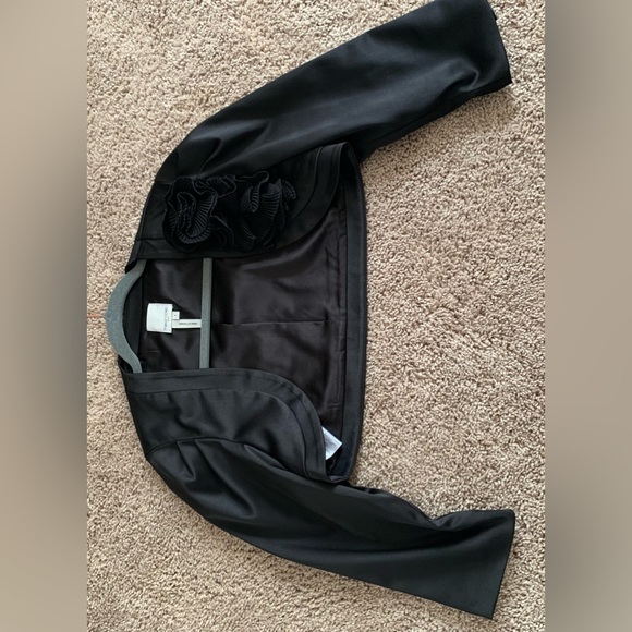 Max & Cleo Black Rosette Sweetheart Neckline Party Holiday Dress - Picture 8 of 15